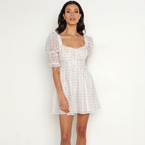 For Love & Lemons Floral Libby Eyelet Mini Dress